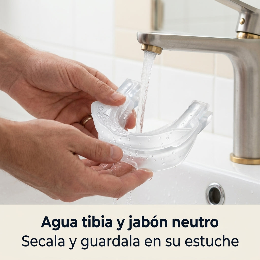 Limpieza de la boquilla con agua tibia y jabón neutro